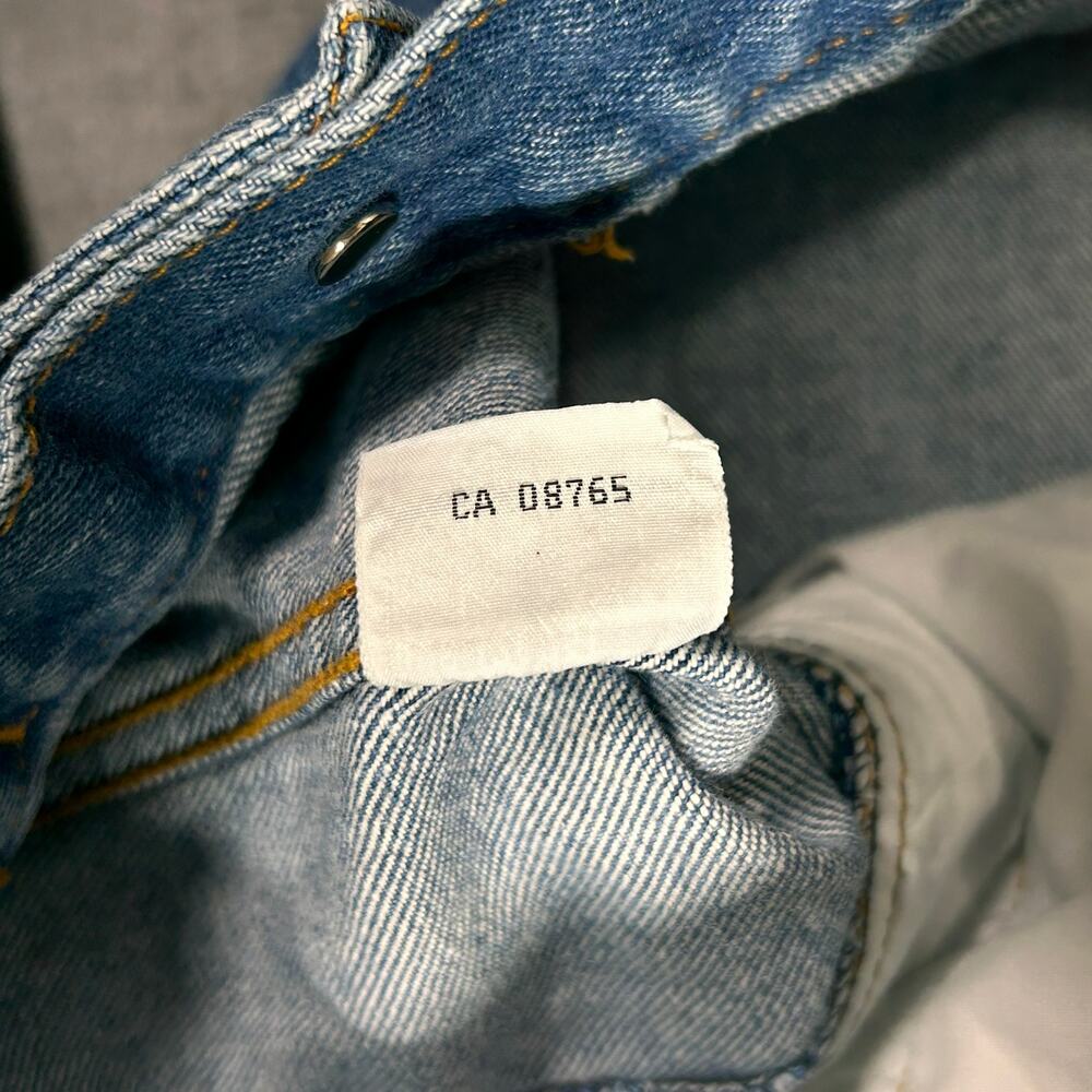 VTG Struggles blue denim streetwear retro trucker jacket mens Small (38/40) - Picture 5 of 8